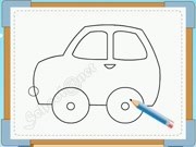 Bé vẽ ô tô